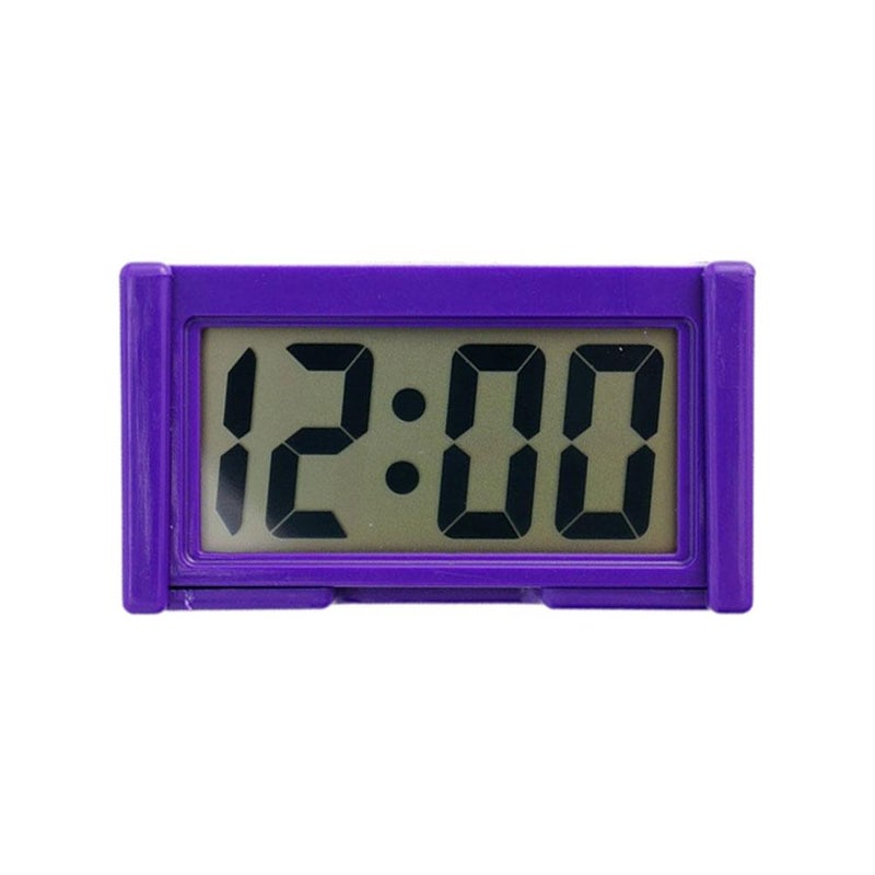 Small Digital Clock, Car Dashboard Digital Clock, Vehicle Adhesive Clock with Jumbo LCD Time, Vehicle Adhesive Clock, Mini Automotive Stick On Watch for Car Truck Dashboard Lighting - Image 1